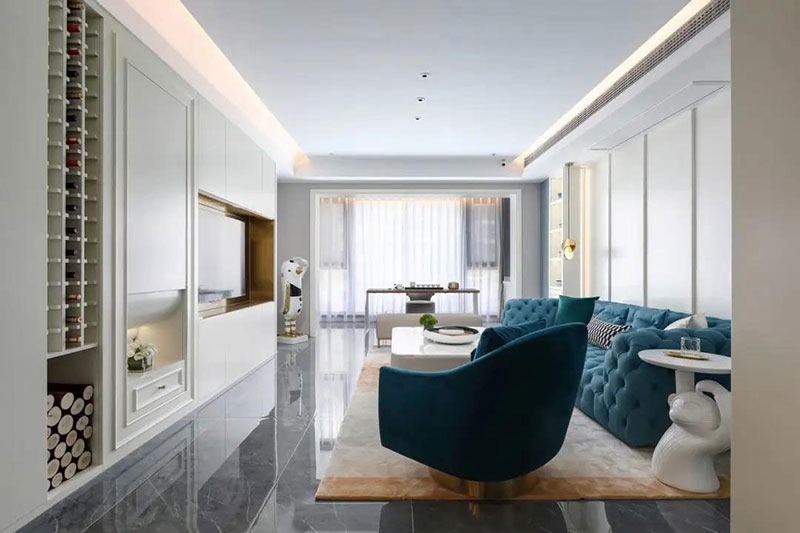 豐城金馬御龍城180平米現代現代輕奢復式四居室裝修設計效果圖